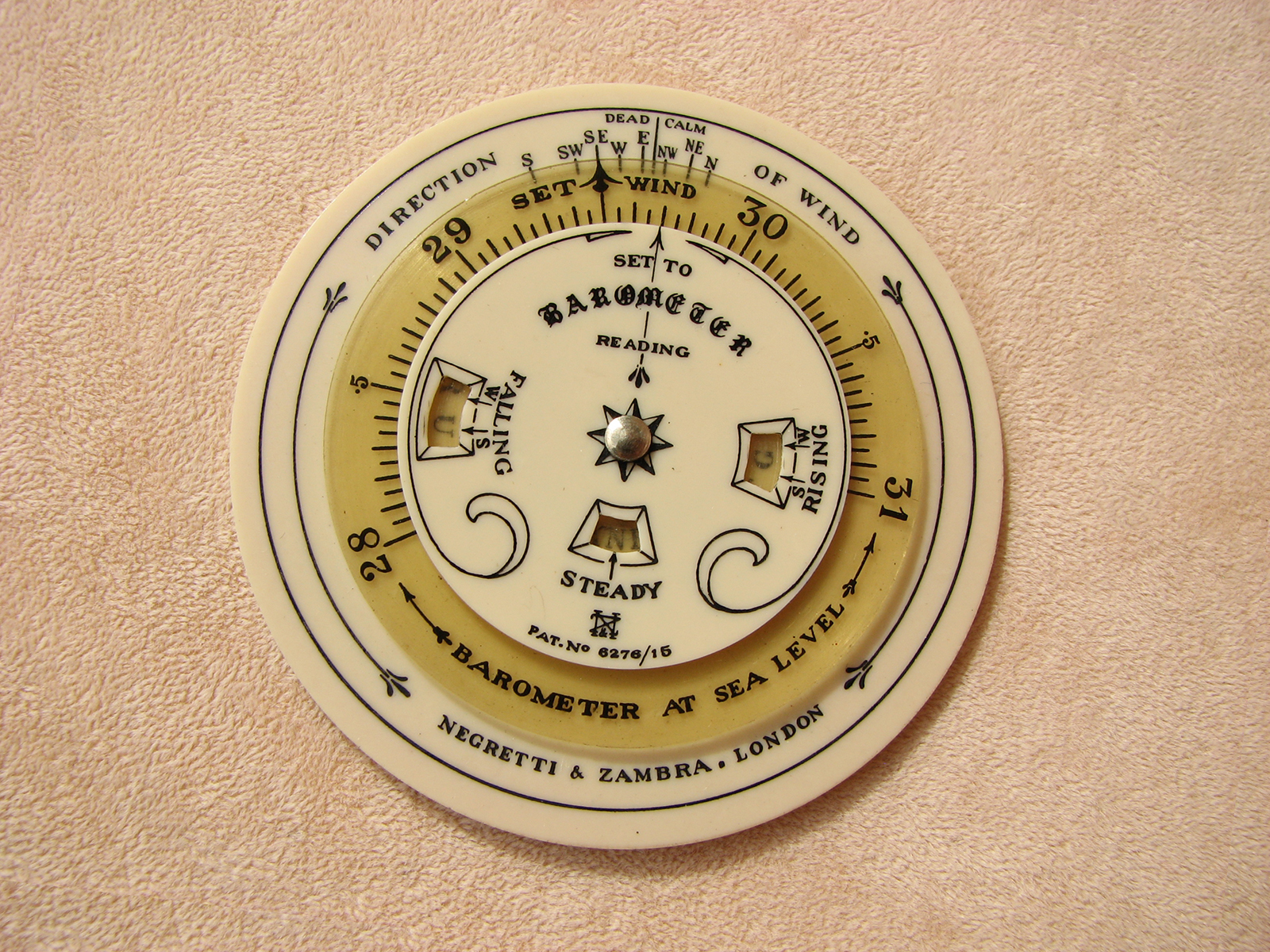 Genuine 1920's Negretti & Zambra pocket weather forecaster